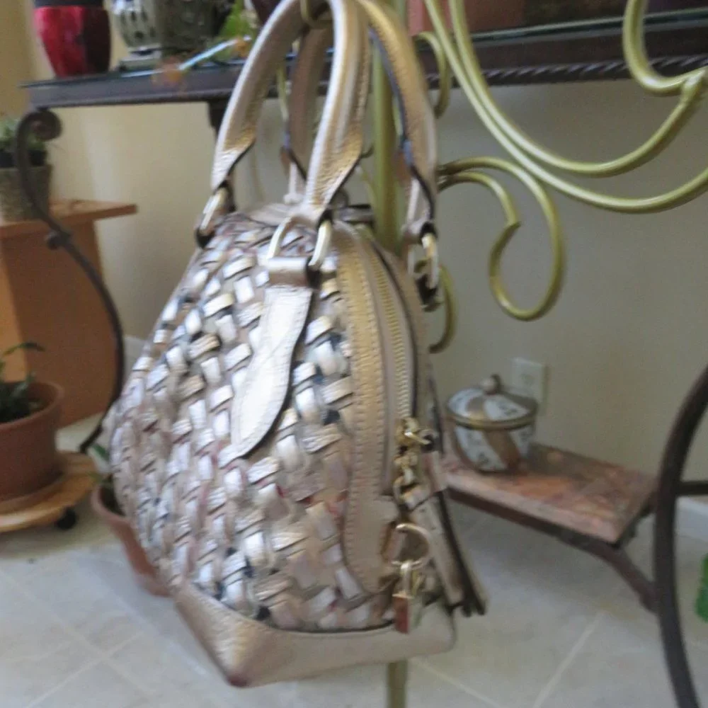 Haymarket Thornley PVC Gold leather satchel ( price reduced )